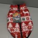 SCENEREAL Christmas Winter Dog Vest Coat with Harness Built in, Warm Puppy Jacket for Small Medium Dogs, Cold Weather Coat with Zipper, Fleece Puffer Vest Windproof Snow Clothes, L