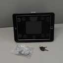 On Wall Mount Bracket for iPad 9.7" (6th, 5th Gen, Air 1 & 2, Pro), Anti-Theft Lock, Rotate Design, Multi-Angle, Metal (Black)