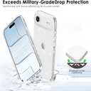 2 x TENOC Phone Case Compatible with iPhone Air, Glitter Case Clear Sparkling Protective Bumper Cute Cover for Girls Women