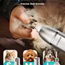 oneisall 4 in 1 Dog Grooming Kit with LCD Display, Dog Hair Trimmer for Paw Nail Grinder, Rechargeable Cordless Low Noise IPX7 Waterproof Pet Clippers