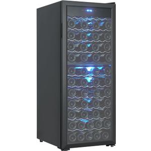 Acekool 80 Bottle Wine Cooler Refrigerator, Dual Zone Wine Fridge Freestanding with Stainless Steel and Professional Compressor, Fast Cooling Low Noise, for Red White Wine, Champagne, Beer