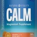 Natural Vitality Calm, Magnesium Citrate Supplement, Anti-Stress Drink Mix Powder, Gluten Free, Vegan, & Non-GMO, Orange, 16 oz (EXP 05/31/28)