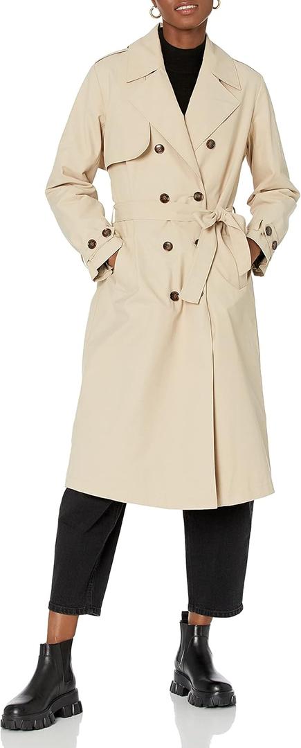The Drop Women's Noa Trench Coat, Hummus, Small