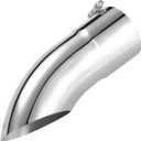 Upower 5 inch Turn Down Tail Pipe Tips 5" Inlet/Outlet 16" Long Exhaust Tip Stainless Steel Bolt-On Diesel Exhaust Tip