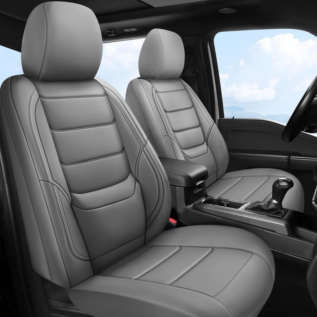 Toyota Tacoma Seat Covers 2016-2023,Truck Seat Covers for Tacoma 2016 2017 2018 2019 2020 2021 2022 2023 Double & Crew Cab SR SR5 TRD Sport TRD Off-Road TRD Pro (Grey, (2016-2023)Front pair)