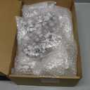 100 Pcs Small Clear Vials Spice Mini Jars with Lids Mini Glass Bottles with Screw Aluminum Metal Caps Tiny Jars Sample Containers for Powder Cream Cosmetic Jewelry Wedding (10 ml,Silver Caps)