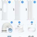 Portable Air Conditioner Window Vent Kit with 82" Length, 5.9" Diameter Exhaust Hose, 13Pcs Universal PVC AC Window Slide Seal with 4 Panel(17" to 63") for Horizontal&Vertical