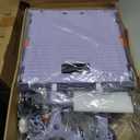 FELICON SELORSS Folding Utility Cart Portable Rolling Crate Handcart with Stair Climbing Wheels&360Swivel Wheels Telescoping Handle Plastic Box Dolly for Travel Shop Move Office Teacher Use(Purple) (BY06C-Climber Wheels)