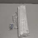 White Curtain Rods 120 inch, Adjustable Curtain Rods for Windows 66 to 120, Single 5/8 inch Diameter long Drapery Rod Set with Brackets, Easy Install