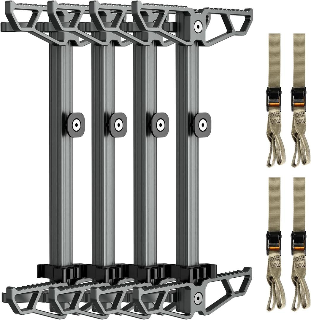 Climbing Sticks, Lightweight Aluminum Hunting Climbing Steps, Non-Slip Tree Climbing Sticks for Hunting, Collapsible Climbing Ladder for Hunting Tree Stands with Climbing Straps