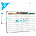Lincia 36 x 24 Inch Dry Erase Make Ready Manager Board Double Sided