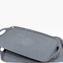 Extra Large Serving Tray with Handles, 19 x12 inch, Set of 2, Melamine Platters for Serving Food, Turkey, Cookie, Farmhouse Rectangular Brekfast Tray, Dishwasher Safe, Gray