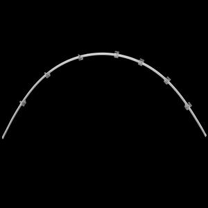 Geelin Arched Curtain Rod for Curved Windows, Extends from 24" to 48", White Fiberglass Curved Curtain Rod with Mounting Brackets for Hanging Sheers Room Divider Reading Corner