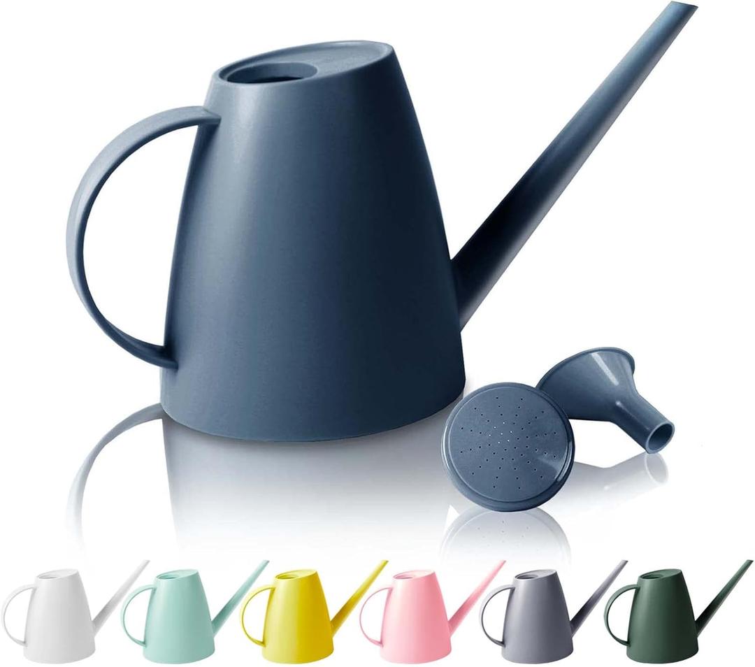 60 oz Watering Can for Indoor Plants, Small Plastic Watering Cans with Removable Nozzle, Long Spout Indoor Water Can for House Plants, Garden Flowers (1.8L 1/2 Gal)