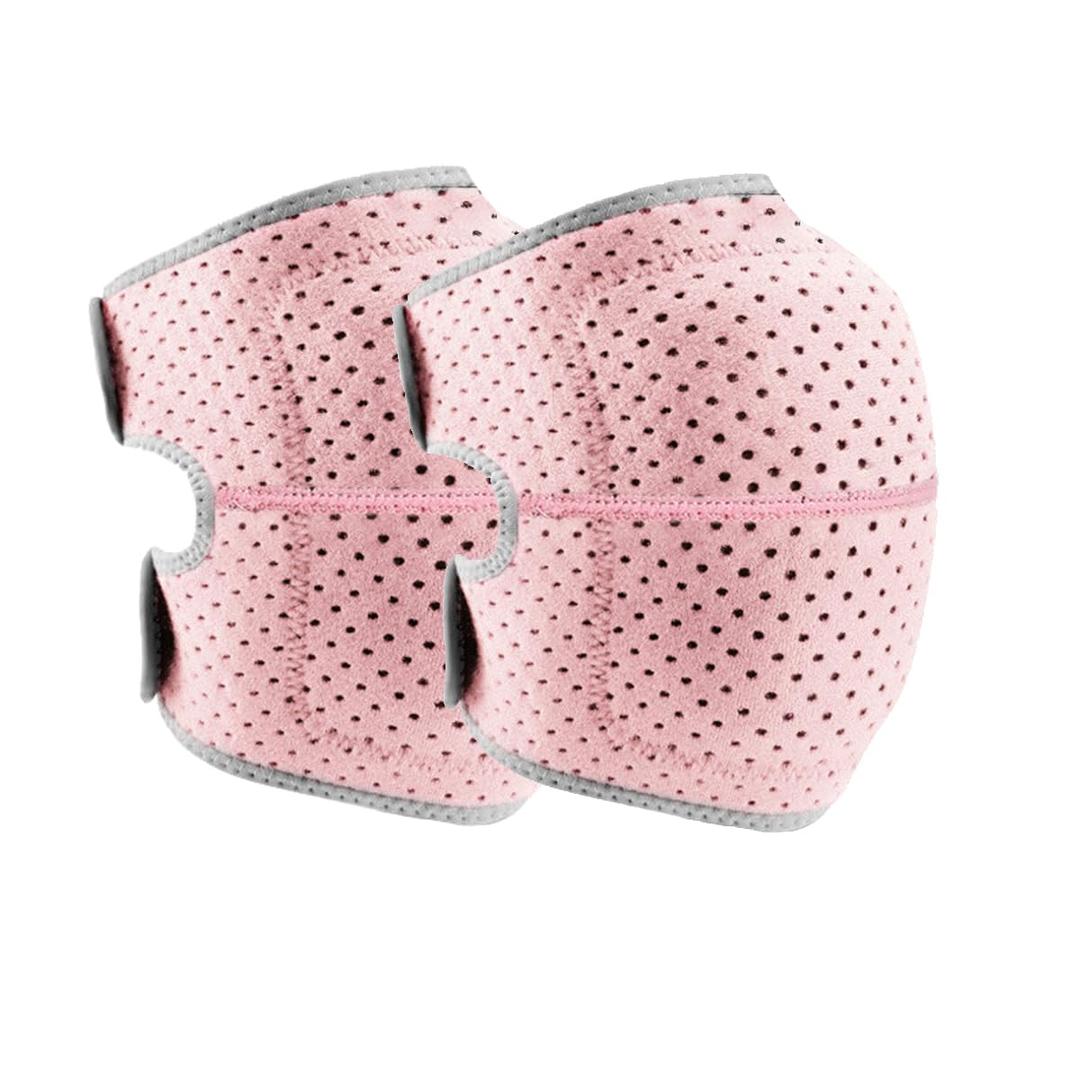 Knee Pads for Women & Men, Soft Dance Knee Pads with Adjustable Bands, Volleyball Knee Pads for Women Men Wrestling Knee Pads Wrestling Gear, Knee Protector Crash Pad Snowboarding Gear Soft Knee Pads for Work (Pink, Small)