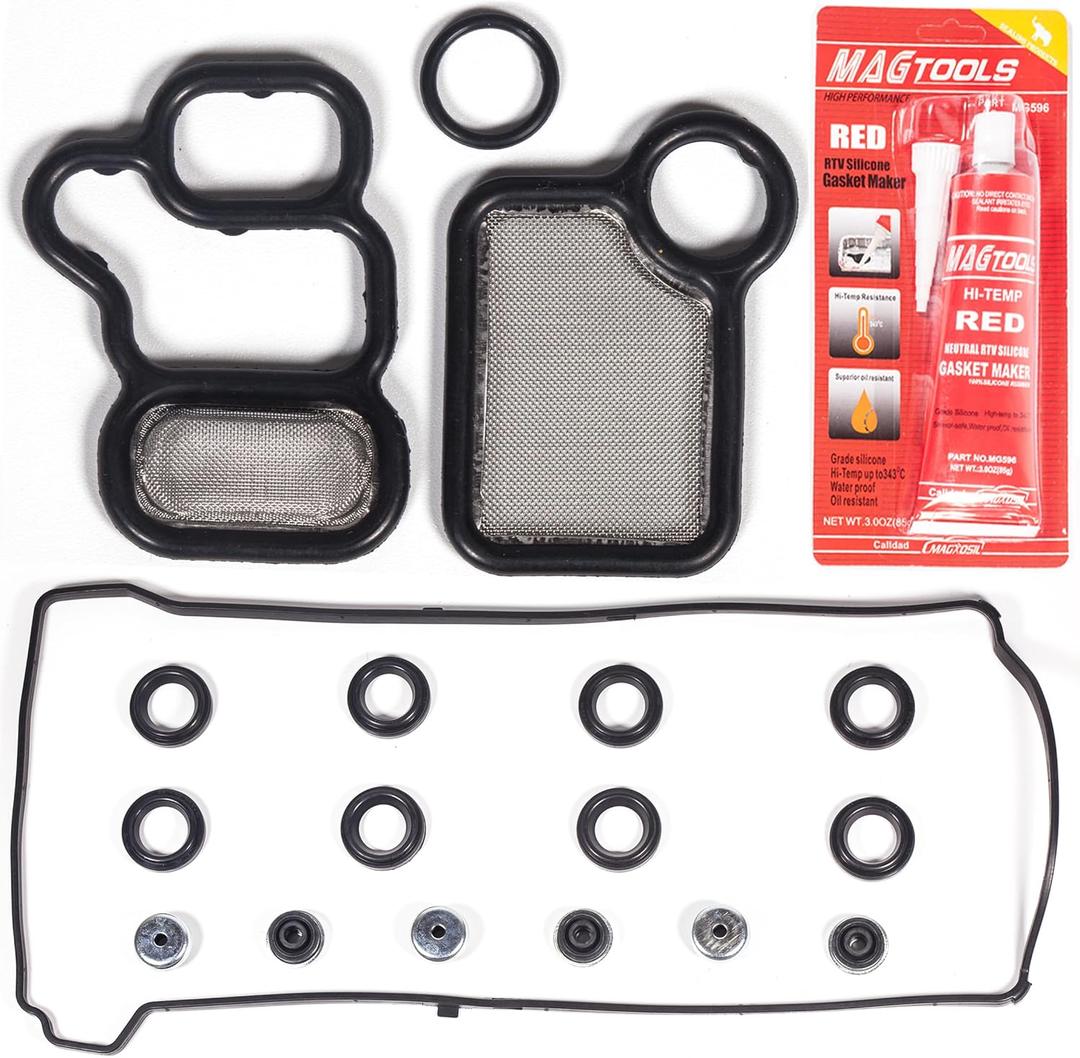 VS50614R for Honda CR-V 2.4 Valve Cover Gasket&Gasket Maker 3oz Accord Civic Element Crosstour Acura CSX ILX RDX RSX TSX 2.0 2.3 2.4L 2002 2003 2004 2005 2006 2007 2008 2009-2013 12341-R40-A00 ES73071