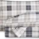 Bare Home Cotton Flannel Sheet Set Prints, 100% Cotton, Velvety Soft Heavyweight - Double Brushed for Softness & Comfort - Deep Pocket - Bed Sheets - Cotton - Flannel - Printed (Twin, Quarry Plaid)