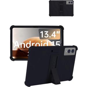 for TECLAST T65 13.4 inch Tablet Protective case, Shockproof Lightweight Silicone Protective Cover with Stand, Child-Friendly Protection, Easy to Clean Design,Black