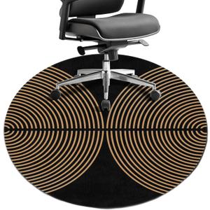 Office Chair Mat for Hardwood Floor 47"X 47" Round Gaming Rolling Chairs Rugs for Office Computer Desk Chair Non-Slip Game Protector Mats for Hard Floor & Tile Floor,Carpet Decor(Boho)