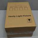 4-Light Bathroom Light Fixtures, Matte Black Modern Vanity Lights with Clear Glass Shades, Bathroom Wall Lamp for Mirror Living Room Cabinet Bedroom Porch