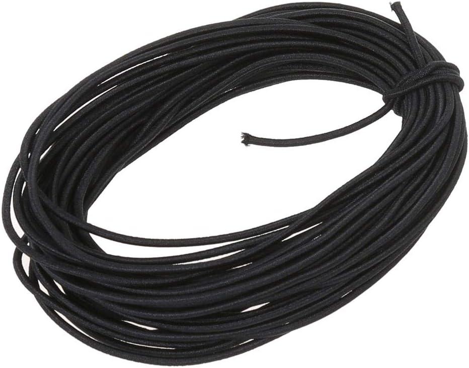 2 MM Heavy Round Elastic Cord, 10 Yards (Black)