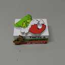 Christmas Wooden Table Signs, Christmas Tiered Tray Decor Faux Books Stack Decorative Tabletop Sign, Green Red White Farmhouse Holiday Decor for Home Mantle Shelf Home Decorations You're a Mean One