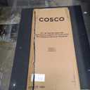 COSCO 20" x 48" Vinyl Top Folding Table, Black