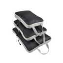 Compatible For Travel Storage Bag Compressible Packing Cubes Foldable Waterproof Suitcase Nylon Portable With Handbag Luggage Organizer(Black)