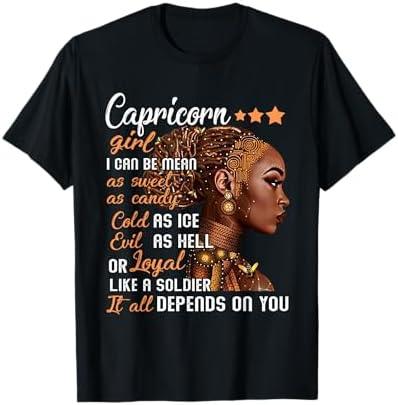Birthday Gift Capricorn Girl December or January Women T-Shirt M
