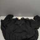 BTFBM Long Sleeve Fall Dresses for Women 2025 Casual V Neck Swiss Dot Smocked Ruffle Chiffon Summer Flowy Mini Dress, Size Small