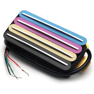 SAPHUE 2-Dual Blade Electric Guitar High Output Track Type Four Coil Humbucker Pickup Rainbow