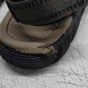 CAMEL CROWN Men's Water Sandals Waterproof Arch Support Hiking Sandals Comfort Leather Sandals Adjustable Athletic Outdoor Sandals for Summer Beach Trail Walking (11, Black/Grey)