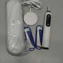 Oral-B iO Series 8 Electric Toothbrush with 2 Replacement Brush Heads and Travel Case, Rechargeable Toothbrush, Whitealabaster