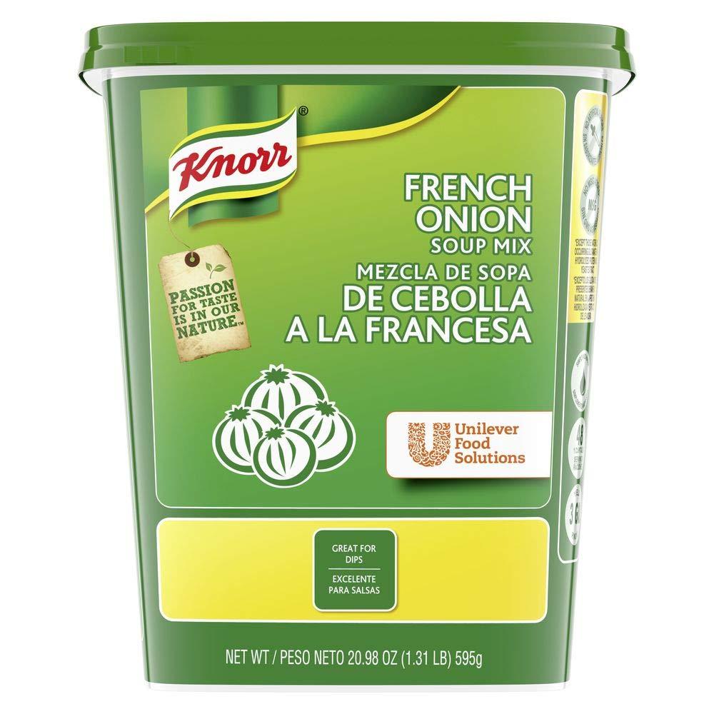 Knorr Professional French Onion Soup Mix Loaded with Real Onions and Beef Fat, Just Add Water, No Artificial Flavors, No added MSG, 0g Trans Fat,1.31 Pound (Pack of 6) (20.98 Ounce (Pack of 6))