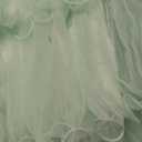 NIKBK Tiered Tulle Prom Dresses Long Ball Gown A-Line Ruffle Strapless Corset Sparkly Formal Evening Dress with Slit Size L