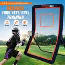 Lacrosse Rebounder for Backyard Heavy-Duty Volleyball Rebounder Net with Color Box, Adjustable 5 Rebound Angles for Lacrosse, Volleyball, Baseball, Soccer Practice
