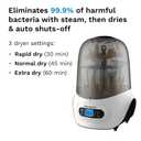 Baby Brezza Baby Bottle Sterilizer and Dryer Machine Electric Steam Sterilization - Universal Fit - Pacifiers, Glass, Plastic, and Newborn Feeding Bottles