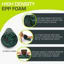 ProsourceFit High Density Foam Rollers 24 - inches long, Firm Full Body Athletic Massage Tool for Back Stretching, Yoga, Pilates, Post Workout Muscle Recuperation, Black/Green