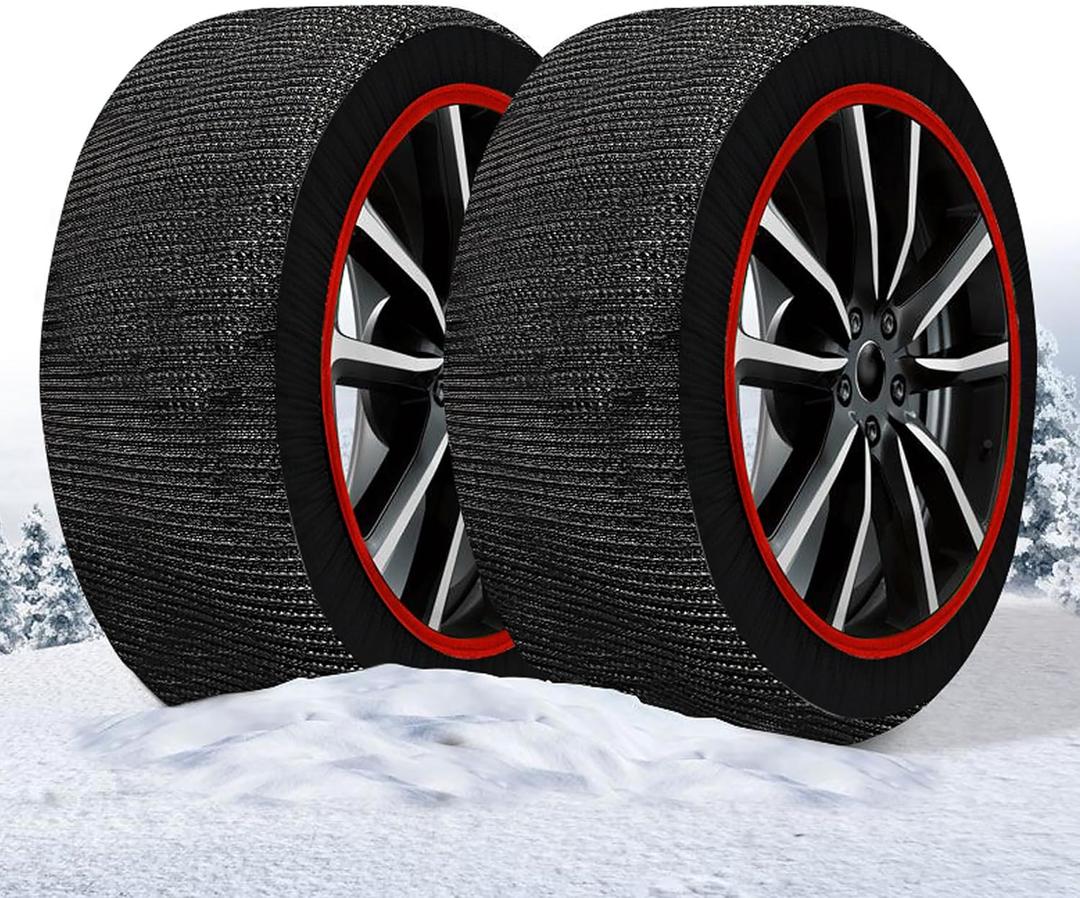 Snow Socks For Tires, Premium Model, +50% Resistance and +50% Durability, Textile Snow Chains for Electric Cars SUVs 4X4 Campers Caravans Commercial Vehicles (XXL)