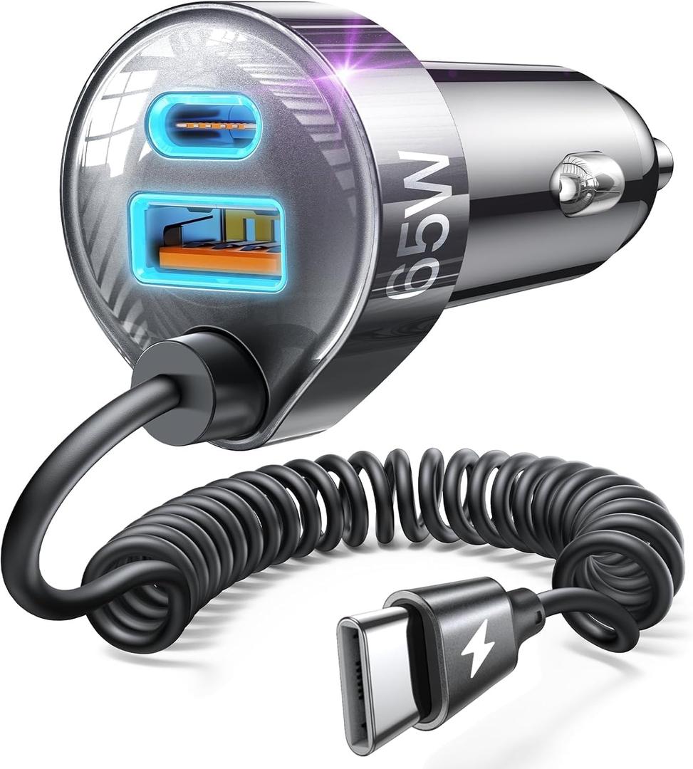 LISEN 65W for iPhone 17 Pro Max Car Charger USB C Fast Charging,Super Fast for iPhone 16/17 Pro Car Charger Type C Adapter Fit iPhone 17 Air Plus/16/15,Pixel 10, Samsung Galaxy S25/24,Android