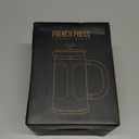 BAYKA 21 Ounce 0.6 Liter French Press Coffee Tea Maker Small, Heat Resistant Thickened Borosilicate Glass Stainless Steel Single Serve Brewer, Cold Brew Cafetera Teapot, Dark Pewter