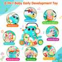 WITALENT Baby Toys 6-12 Months Dinosaur Piano Music Light Up Toys for 1 Year Old Boys Girls Infant Toys for 7 8 9 10 12 18 Months Interactive Piano Keyboard Toys Baby Christmas 1st Birthday Gifts