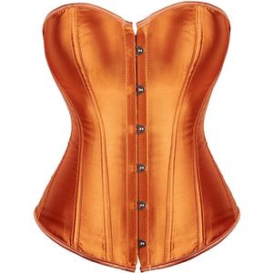 Women's Sexy Boned Overbust Shaper Push Up Bodysuit Lace up Corsets and Strap Bustiers Top S
