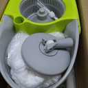 MASTERTOP Mop and Bucket with Wringer Set, Spin Mop Cleaning System with 3 Mop Pads,Spinning Mop Bucket for Floor Cleaning, 50.4" Extended Handle (Gray + Green)