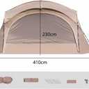 Mountainhiker Dome Tent for 5-10 People, 4-Season Waterproof Camping Tent with UV Protection, Chimney Hole, Easy Setup, Lightweight Outdoor Shelter for Family & Group Camping
