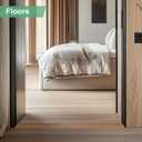 M METERXITY Floor Transition Strip Self Adhesive, 6.56FTx1.58Inch PVC Laminate Flat Divider Door Transition Strip for Joining Floor Gaps/Carpet/Tiles/Doorways [Teak]