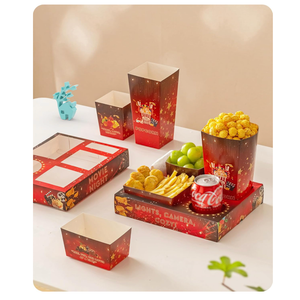 Baffect Movie Night Snack Trays 100pcs Include 20 Movie Night Trays, 20 Popcorn Boxes, 20 Salad Bowls, 20 Nacho Bowls, 20 Movie Party Invitations, Outdoor Movie Night Supplies For Nacho Bar