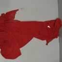 Women's Short Cardigan Bolero Shrug Sheer Tie Front Top 3/4 Sleeve Jacket for Dress (Red, XL)