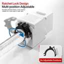 AMPCOM CAT6 RJ45 Keystone Jack - Reusable UTP Ethernet Wall Jack with Adjustable Ratchet Lock Design, No Tool and Zip Tie Required - 50u Gold Plated - White (12-Pack)