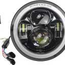 For 2024 Street Glide Headlight - Upgraded Z-Shaped Beam Pattern (Black-with Halo)